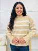 Classic Stripes Sweater In Taupe/Cream