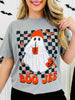 Boo-Jee Checkered Graphic Tee