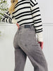 Into The Grey Tummy Control Wide Leg Jeans In Multiple Inseams