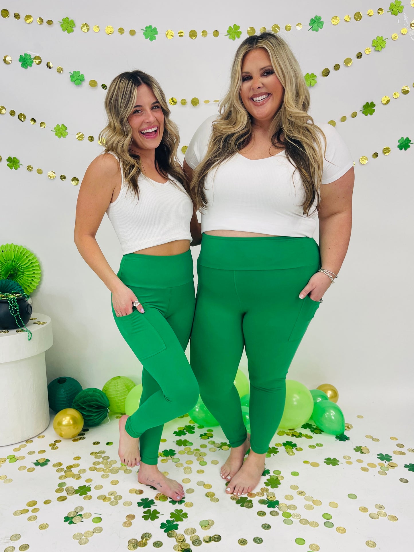 Tummy Control Custom MOCO Leggings In Kelly Green