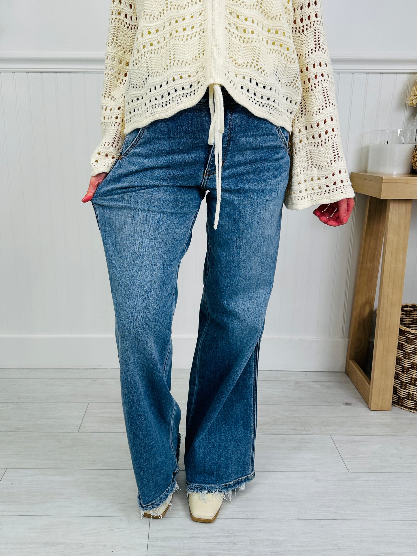 Judy Blue Almost Famous Retro Wide Leg Jeans