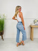 Pearl Pop Cropped Wide Leg Tummy Control Jeans