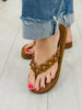 Blooming Comfort Flip Flops in Caramel
