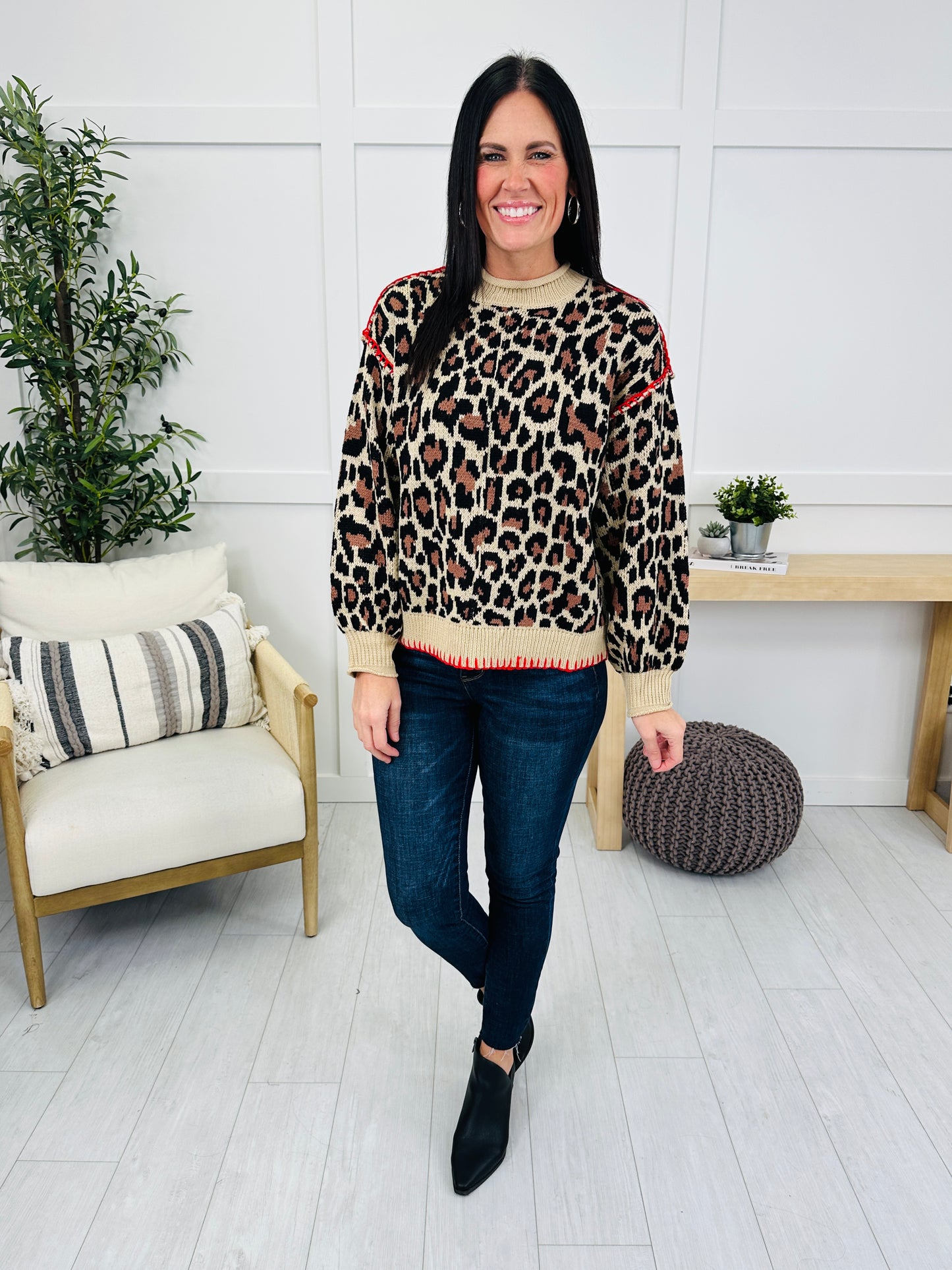 Spotted Stitchwork Sweater