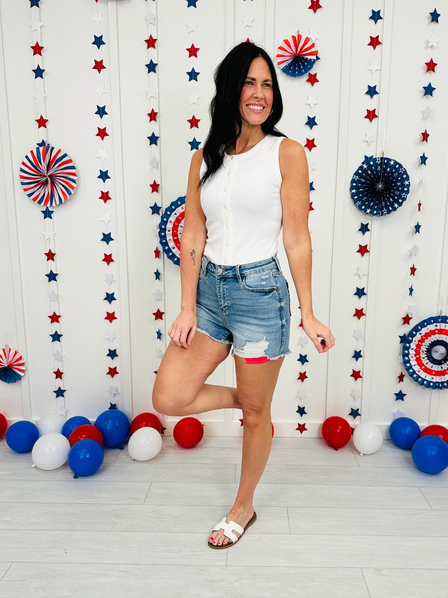 Judy Blue Land of the Free Shorts