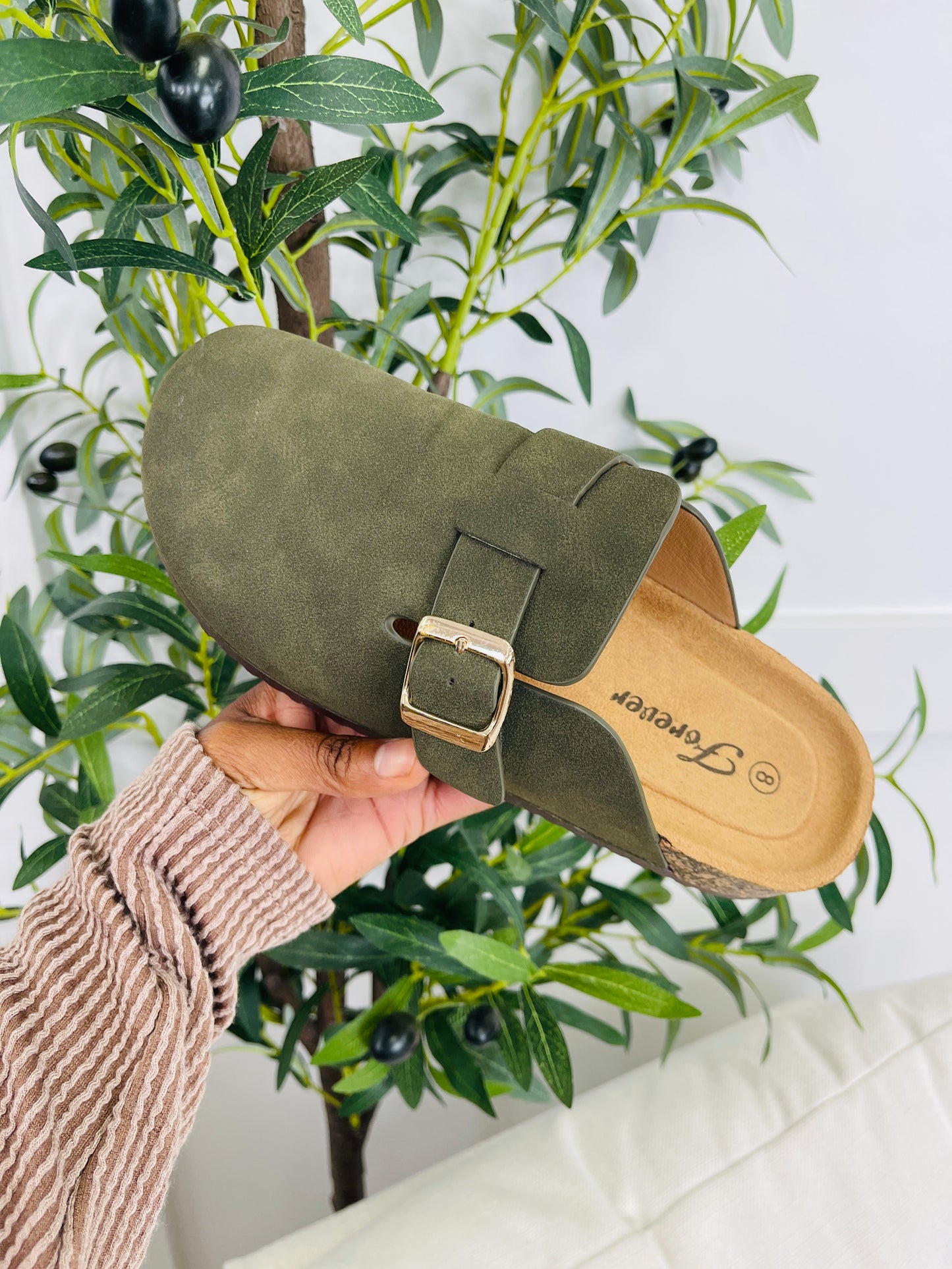 Echo In The Sole Clogs in Olive