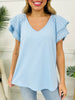 Above The Clouds Top in Sky Blue