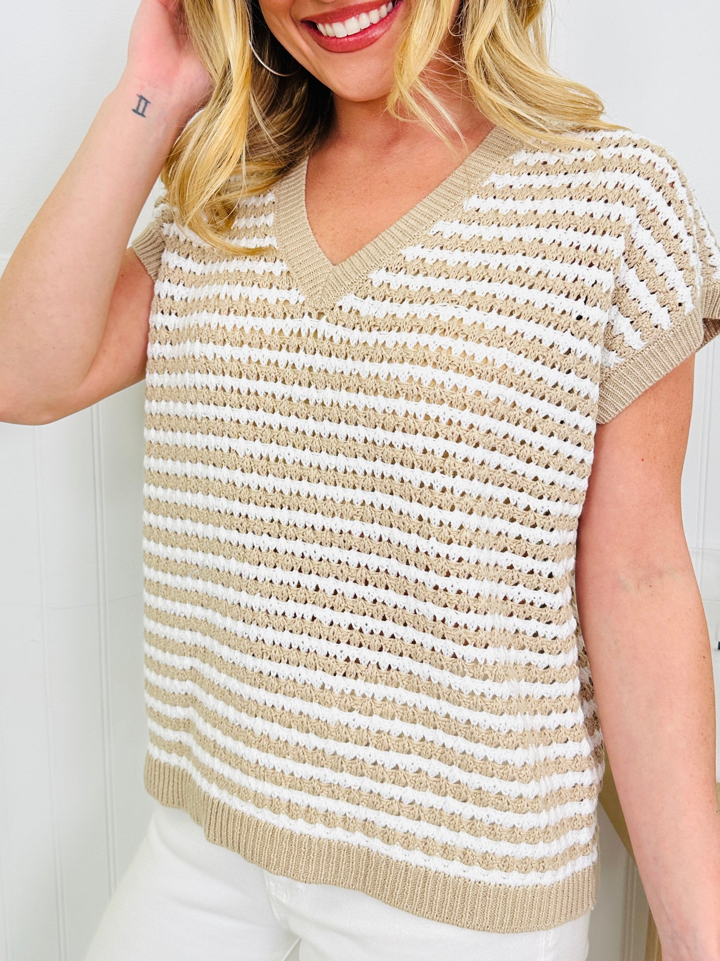 Nautical Knit Top In Multiple Colors