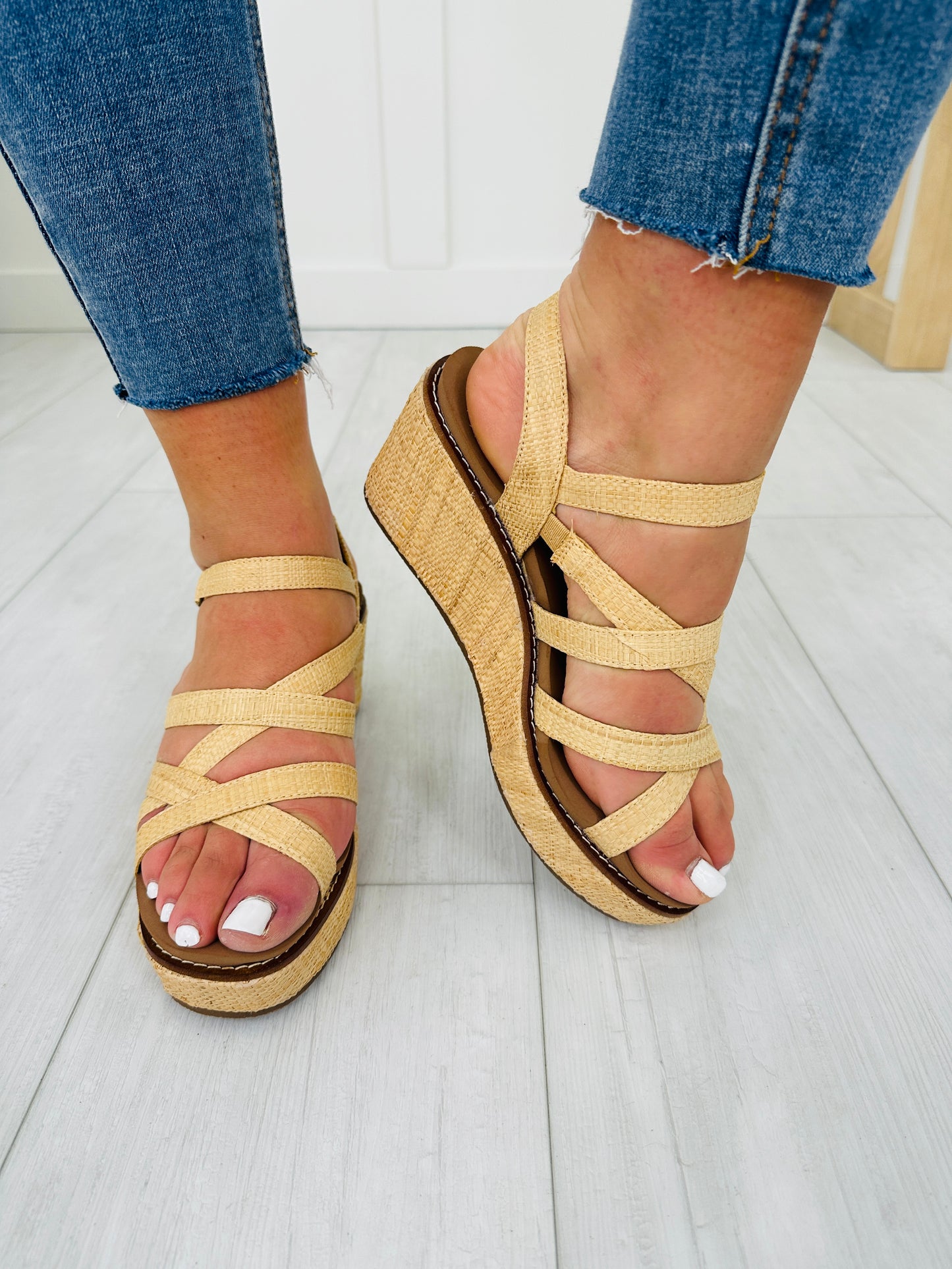 Bloom & Go Wedges In Raffia