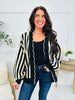 Night & Ivory Cardigan In Black/Oatmeal