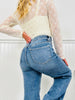 Push Your Buttons Tummy Control Wide Leg Jeans