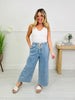 Drawn To You Cropped Wide Leg Featherweight Lounge Jeans