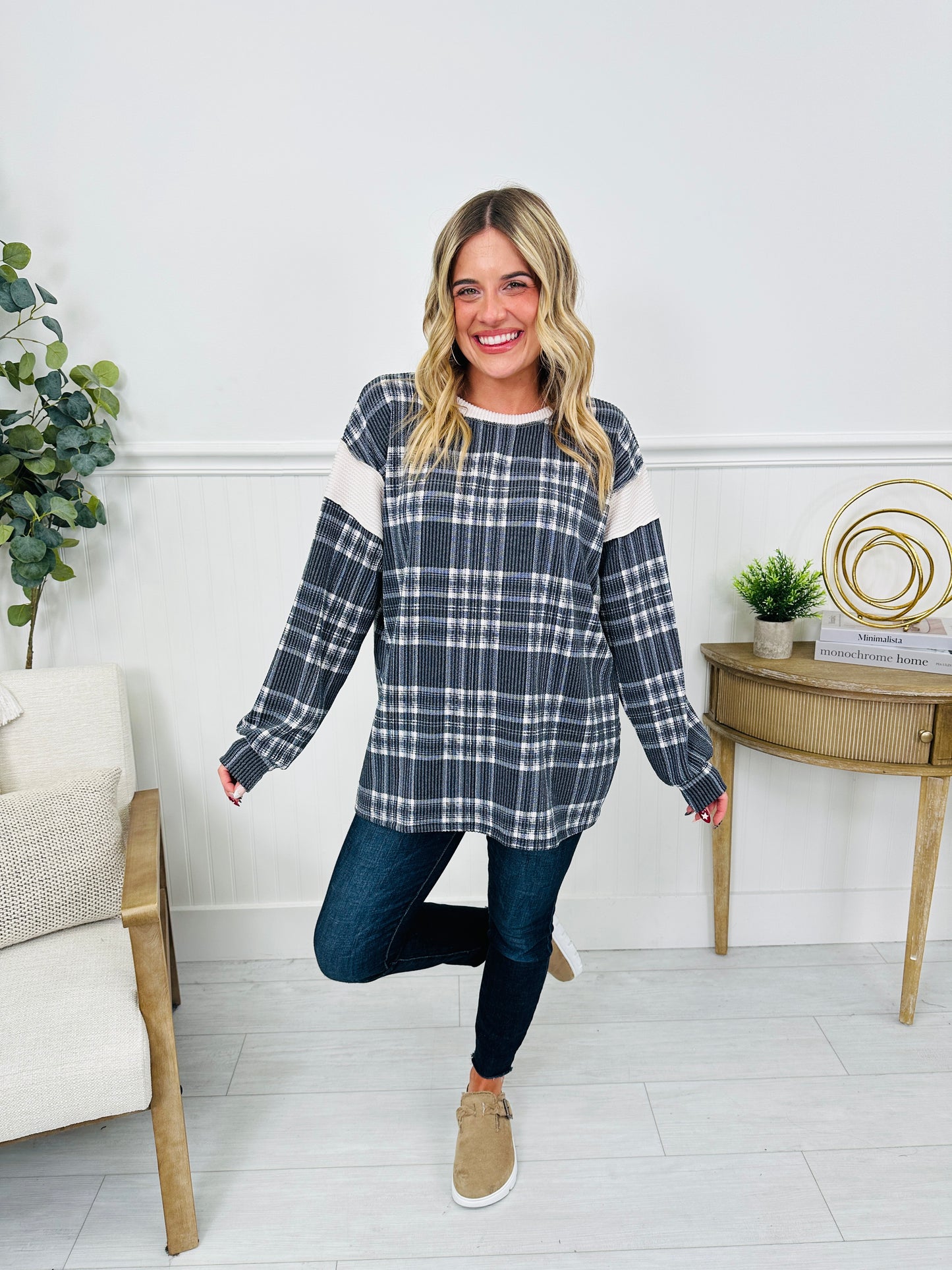 Merry In Plaid Top- Multiple Colors!