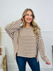 Striped Intuition Sweater in Camel