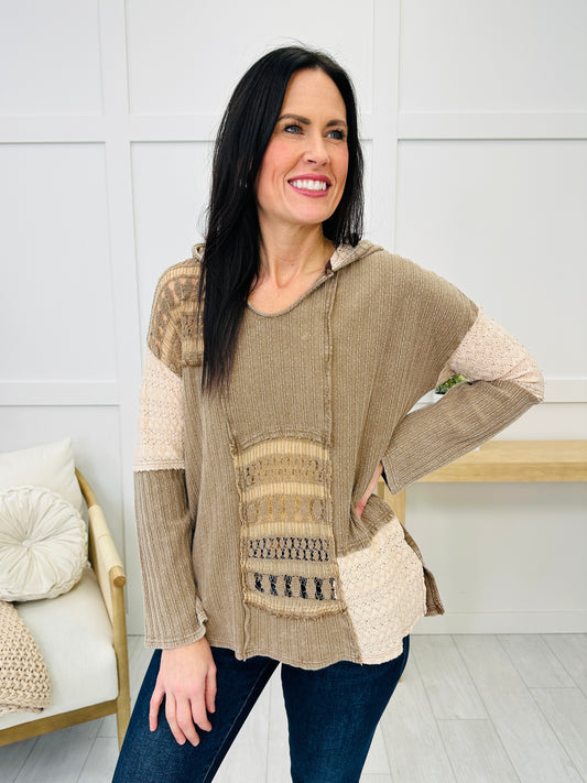 Stitched Together Sweater In Brown