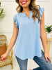 Ruffle Effect Top- Multiple Colors!