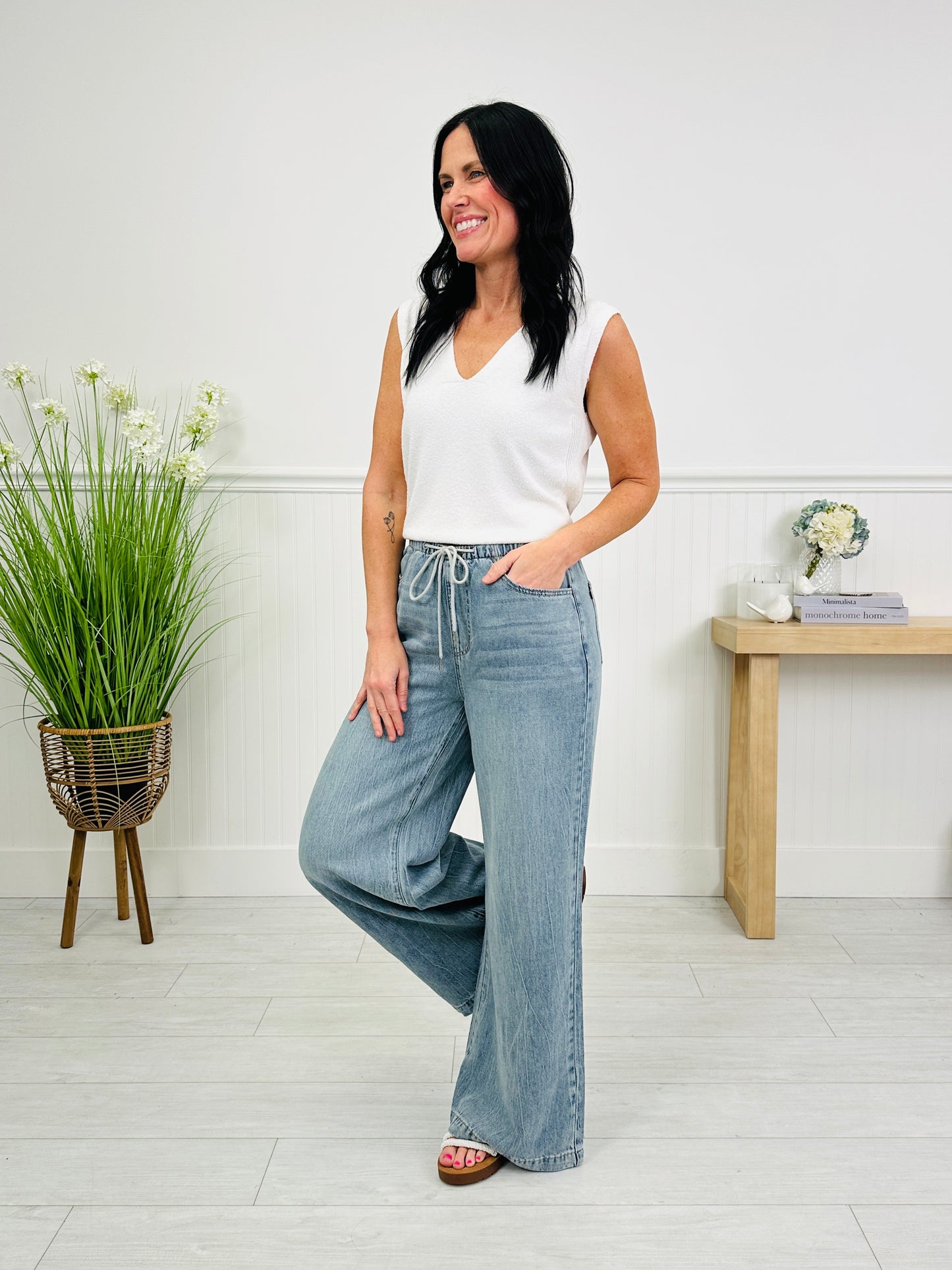 Judy Blue Featherweight Flow Palazzo Jeans