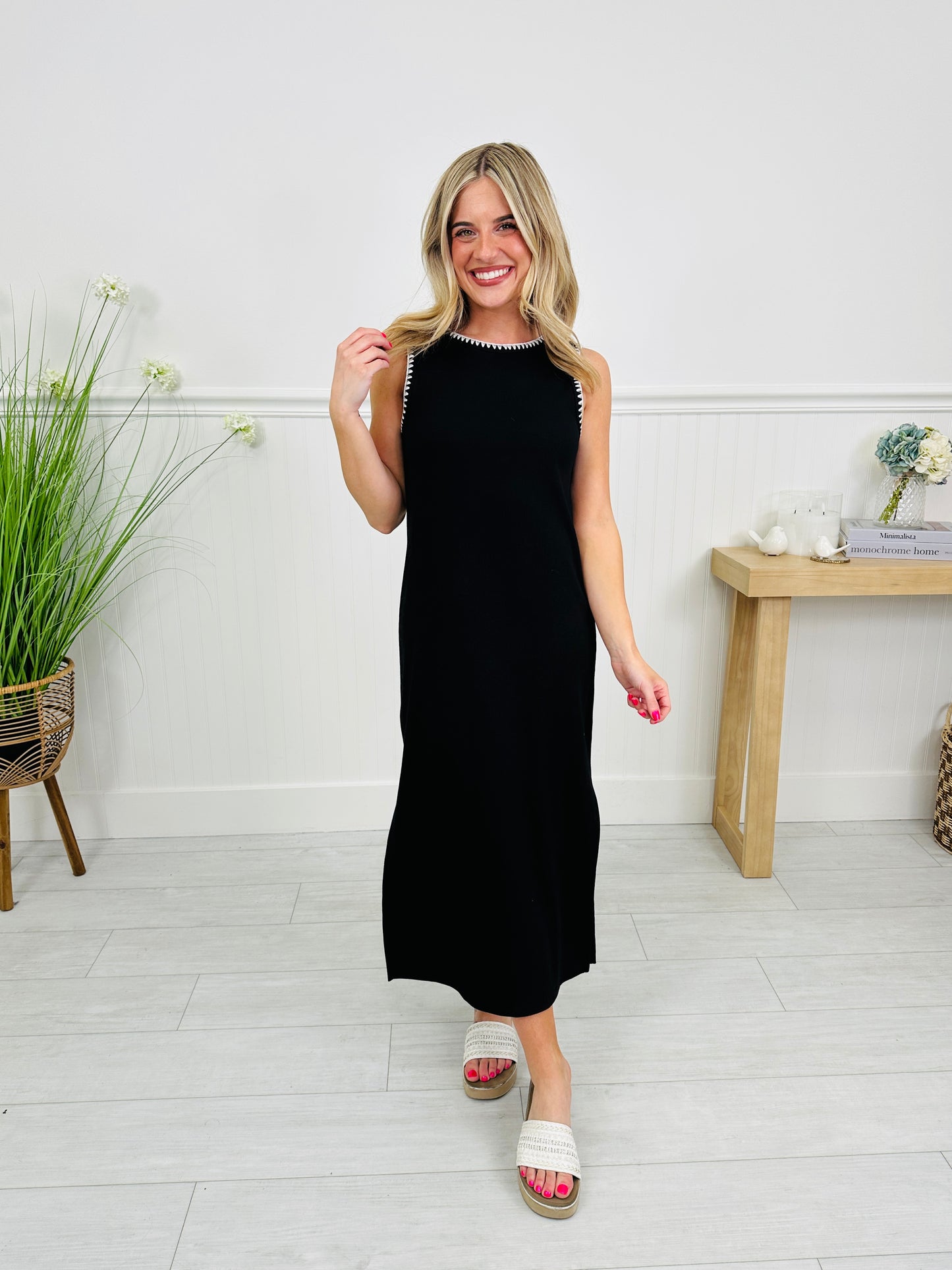 Better Than Basic Midi Dress in Black