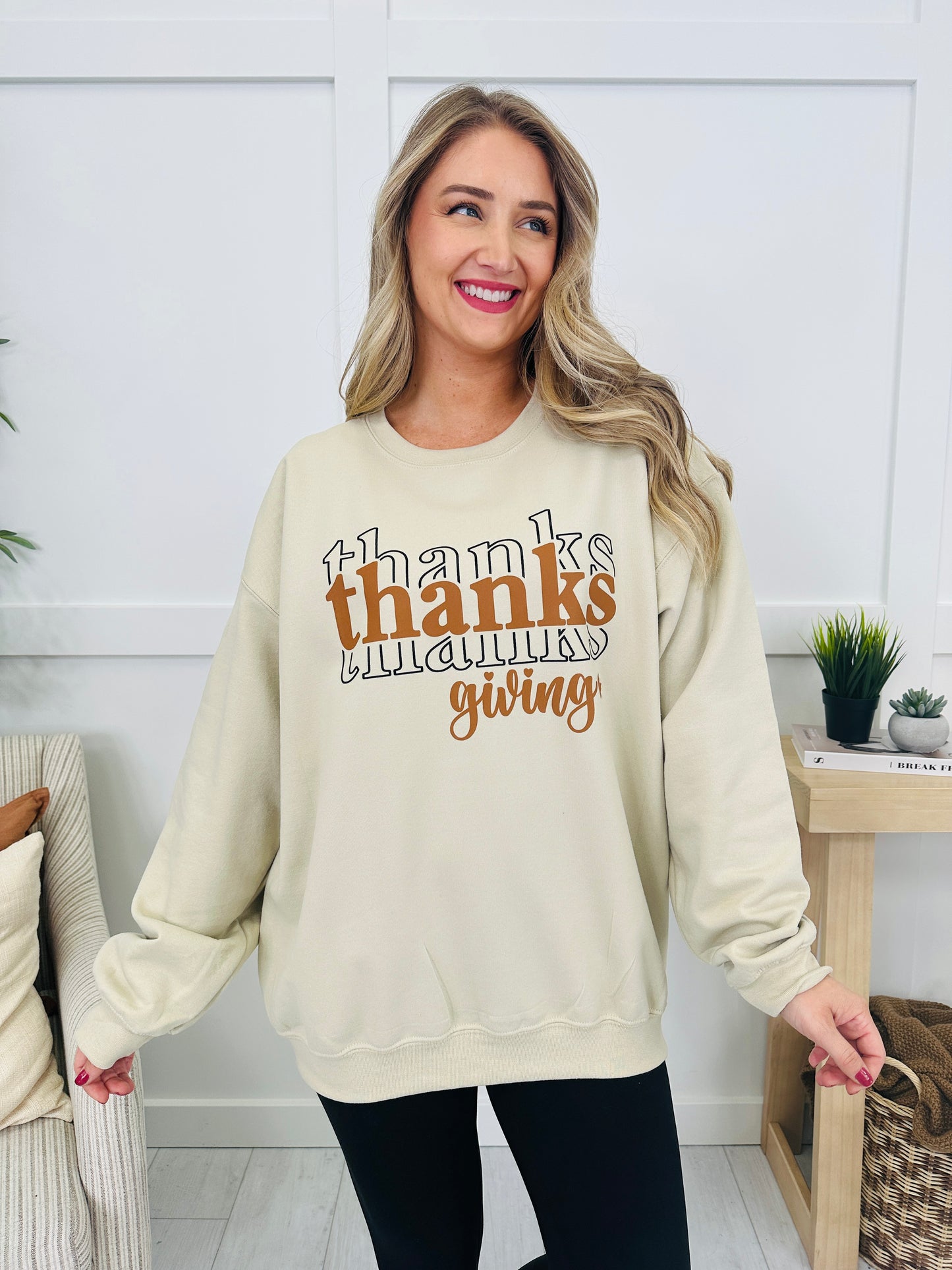 Thanksgiving Graphic Crewneck Sweatshirt- Multiple Colors!