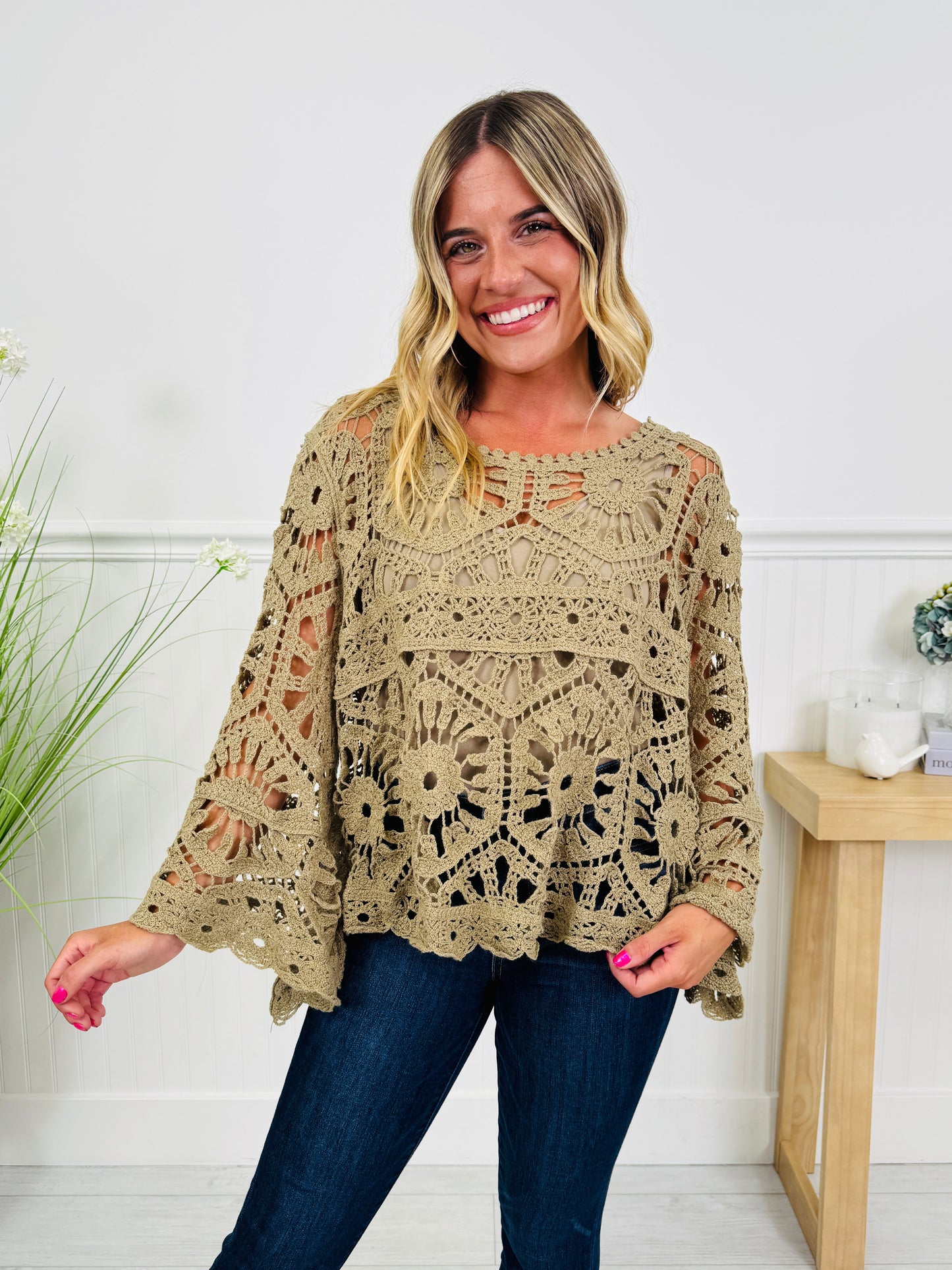 Casually Crochet Top In Multiple Colors