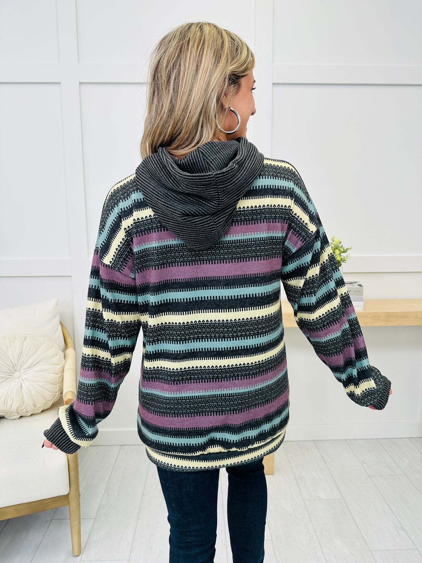 REG/CURVY Morning Stripe Hoodie