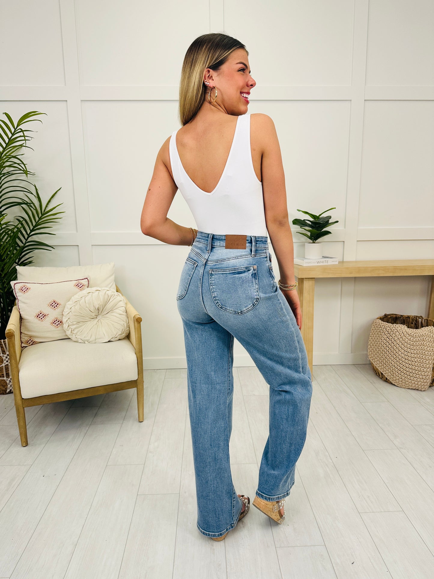 Judy Blue Run The World Wide Leg Jeans