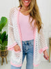 Feathered Feels Cardigan In Off White