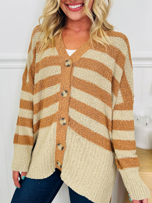 Cozy Comes Easy Cardigan In Taupe