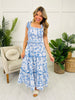 Petals And Promises Dress in Blue/Ivory