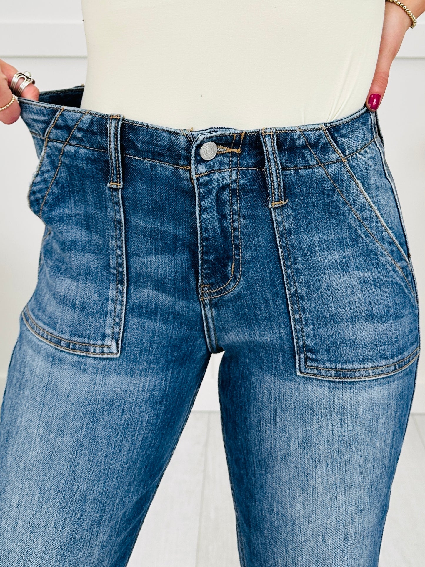 Time After Time Cropped Straight Leg Jeans