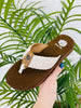 Seaside Strutter Flip Flops In Cream