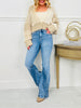 Two Tone Trend Tummy Control Flare Jeans