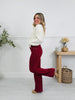 Judy Blue Merlot Moment Thermal Straight Jeans