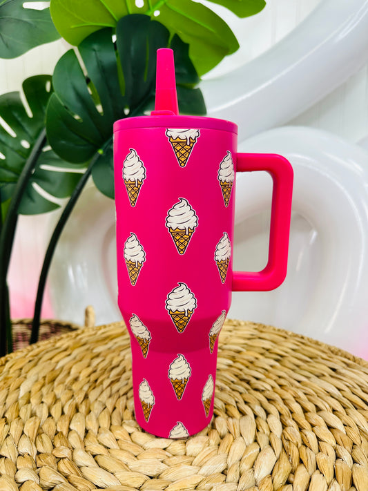 Pink Ice Cream Tumbler