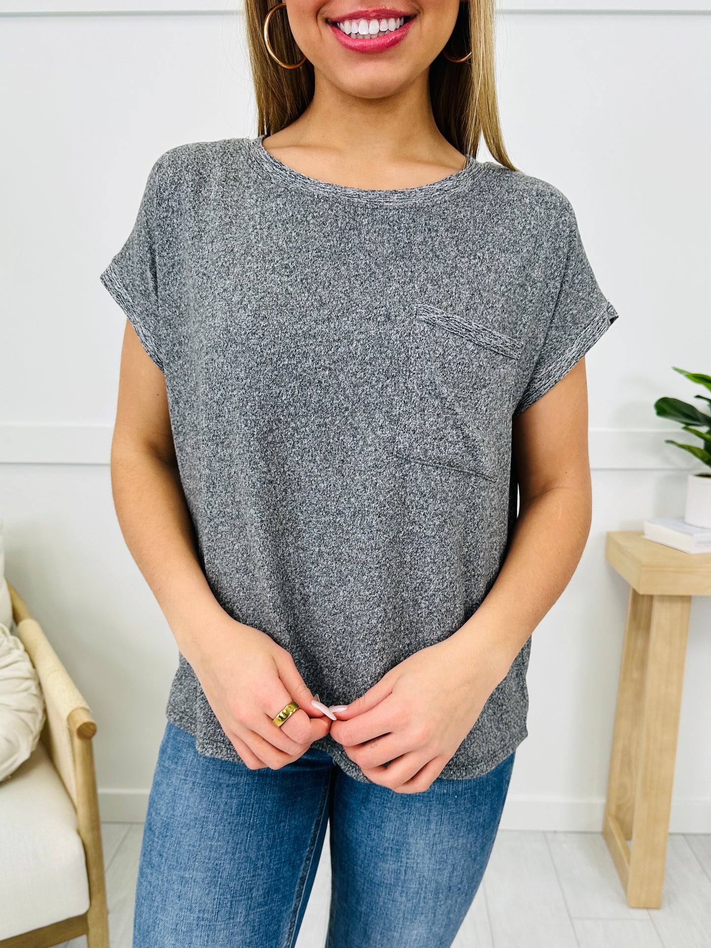 DOORBUSTER! Pocket Perfection Top- Multiple Colors!