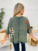 Painted Petals Top In Green