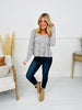 Perfectly Precious Top In Grey Floral Print