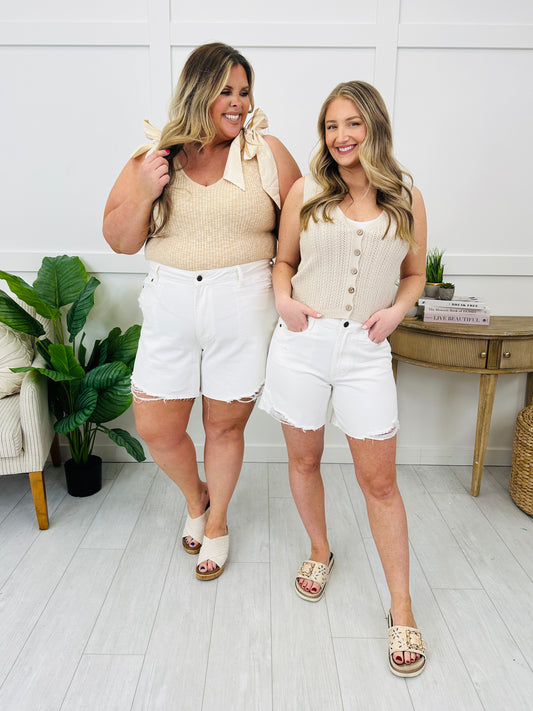 Judy Blue Hello Sunshine Rigid Magic Dad Shorts