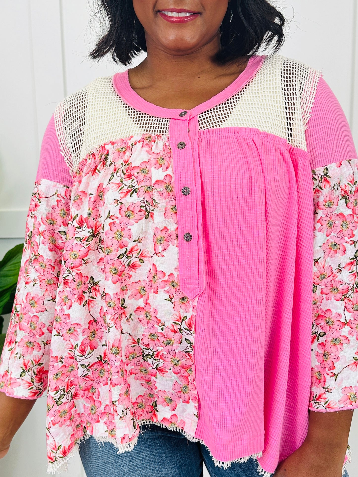 Meadow Quilt Top in Pink