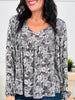 Blooming Hour Top in Charcoal