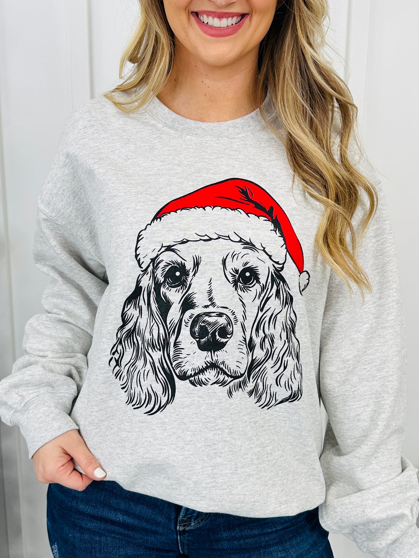 Jolly Cocker Spaniel Graphic Crewneck Sweatshirt