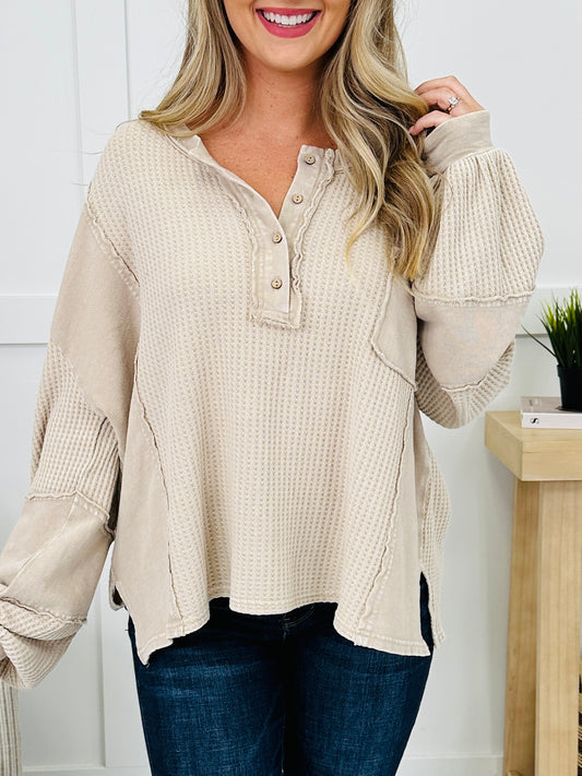 The Edge Edit Top in Mushroom