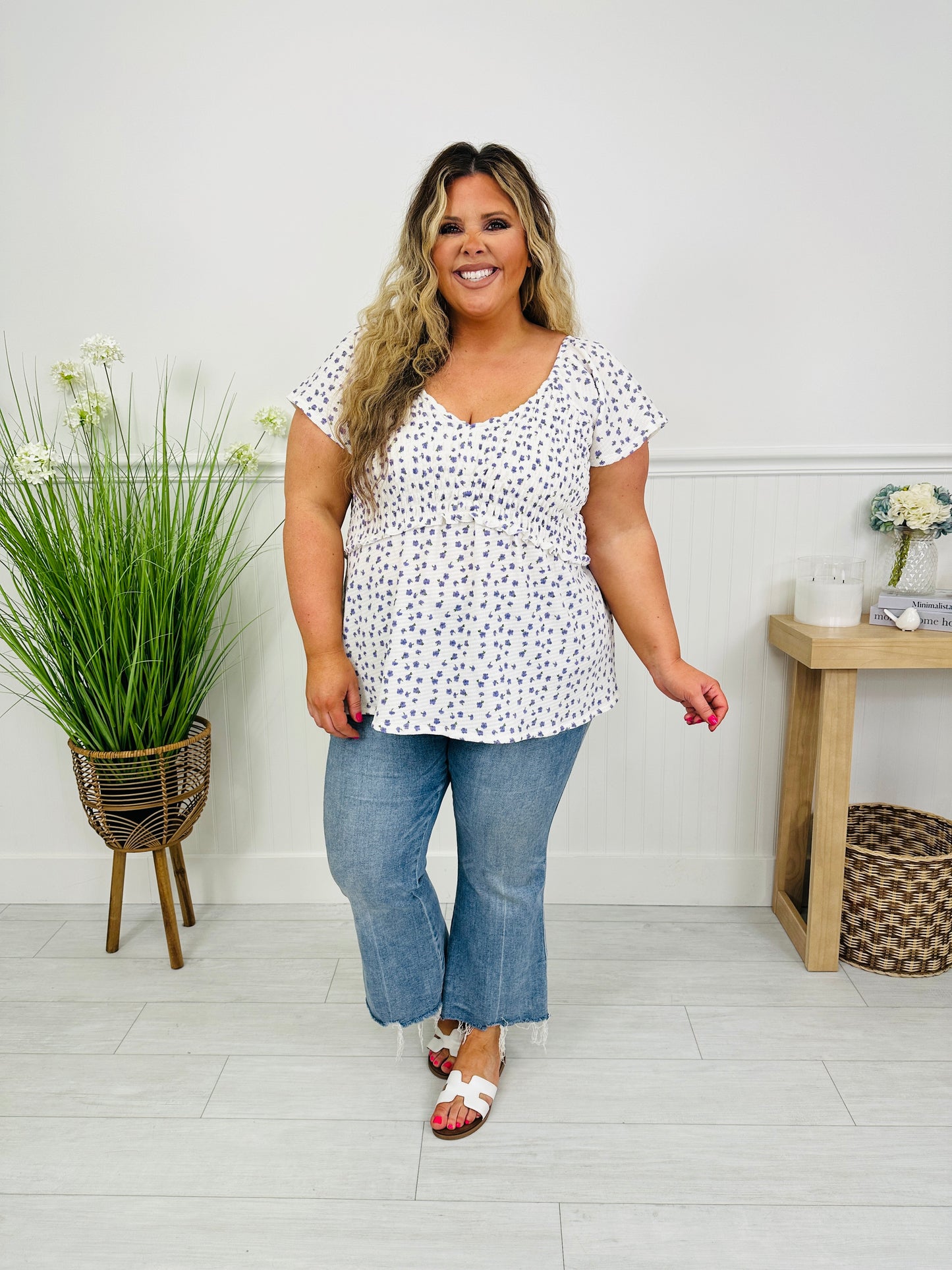 Secret Garden Top in Purple Floral