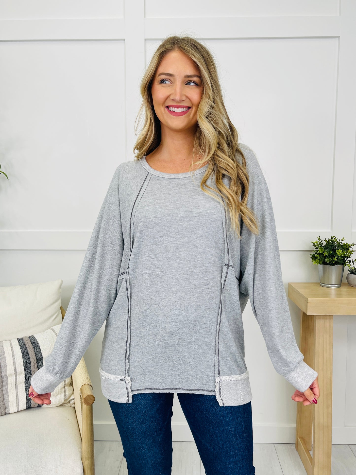 Lounge Instinct Pullover in H Grey