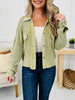 Caught You Looking Jacket in Cactus Green