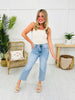 Along For The Ride Wide Leg Cropped Jeans With Tummy Control