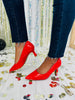 Polished Steps Heels in Red