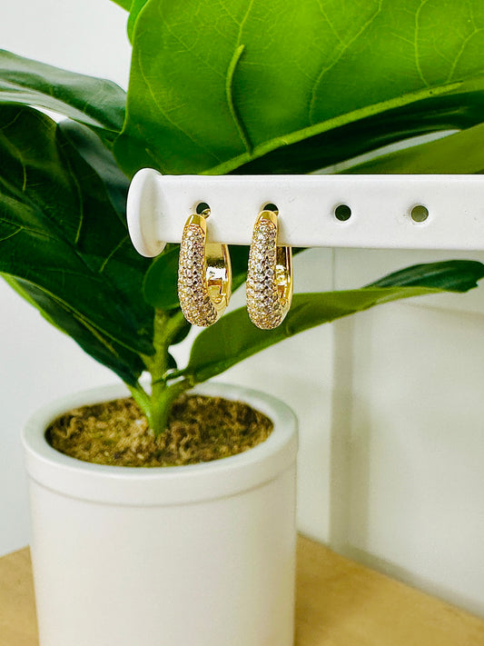 Sparkling Orbit Hoop Earrings