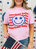 American Babe Smiley Face Graphic Tee