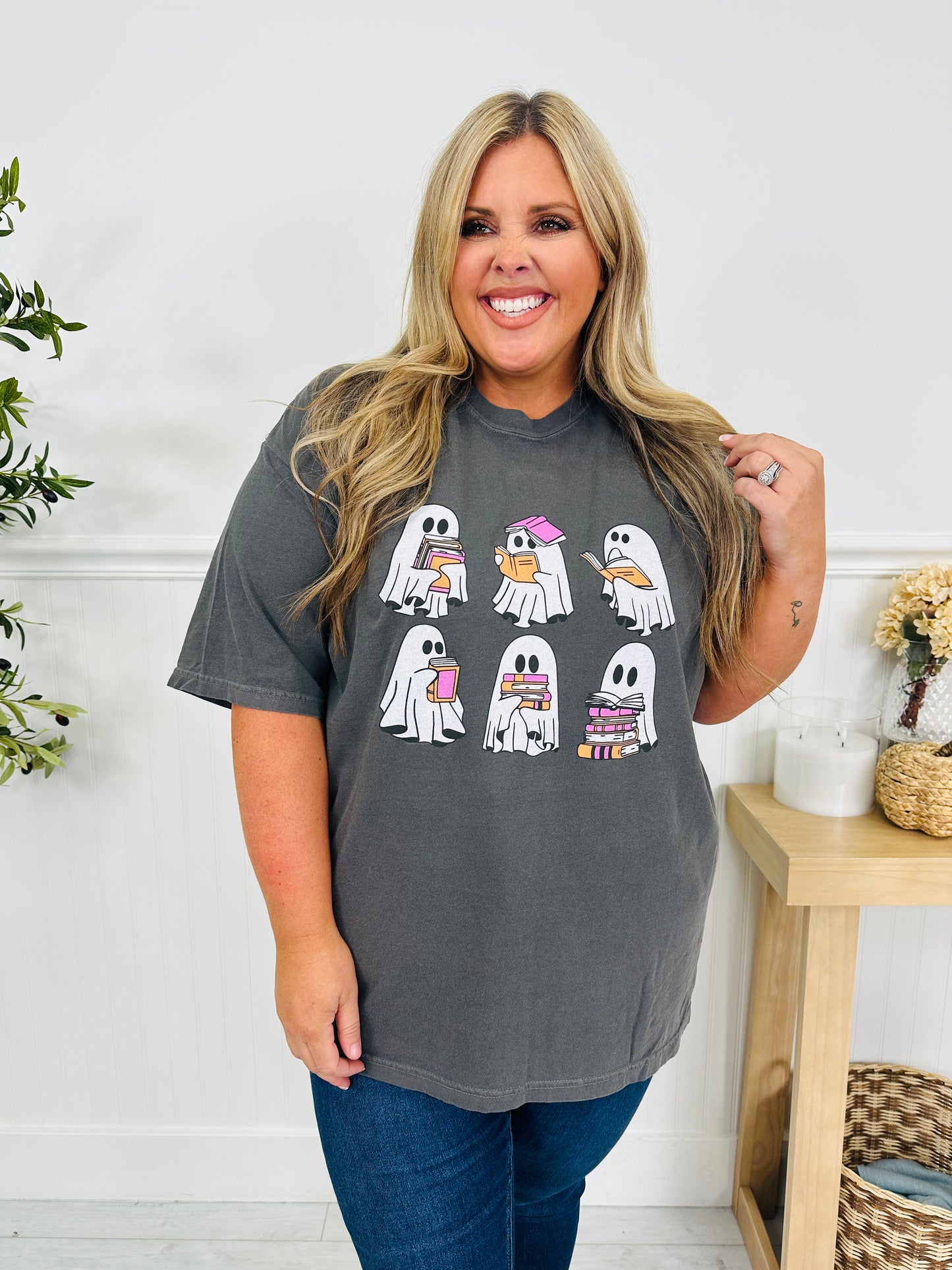 Boo And Books Graphic Tee